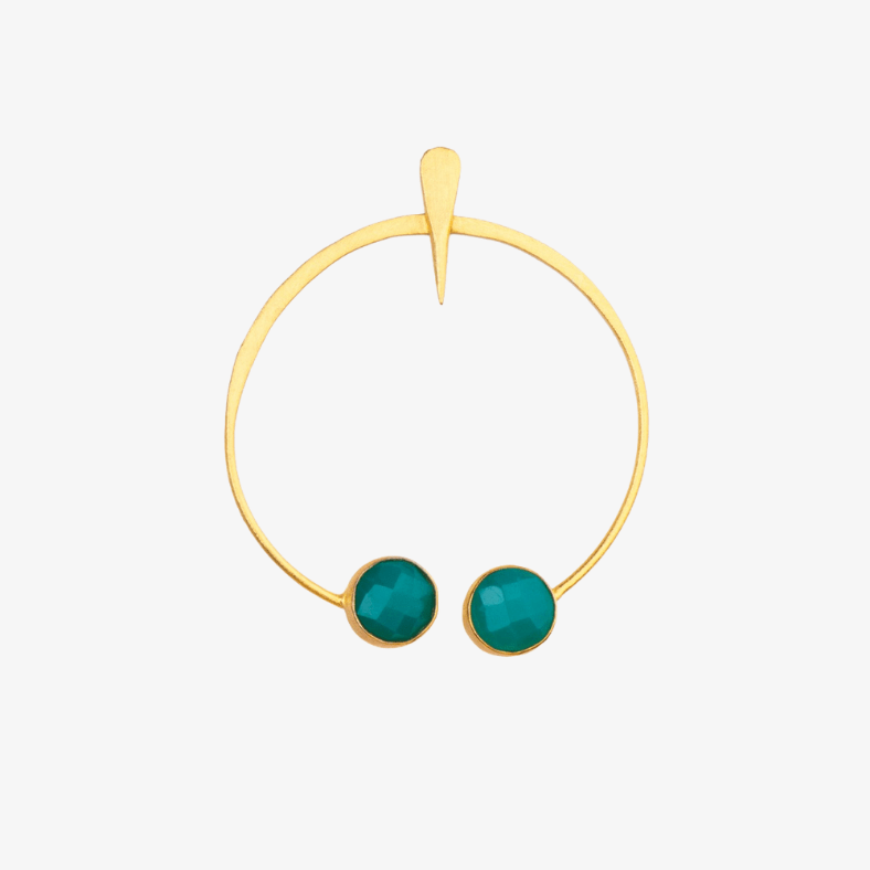 Aqua Circles Earrings - Image 3