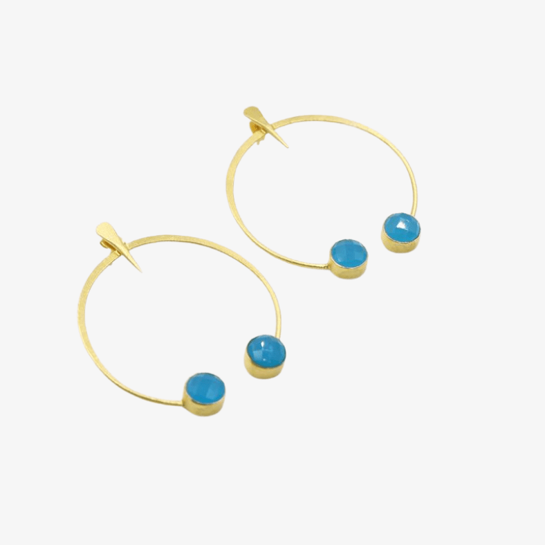 Aqua Circles Earrings - Image 4