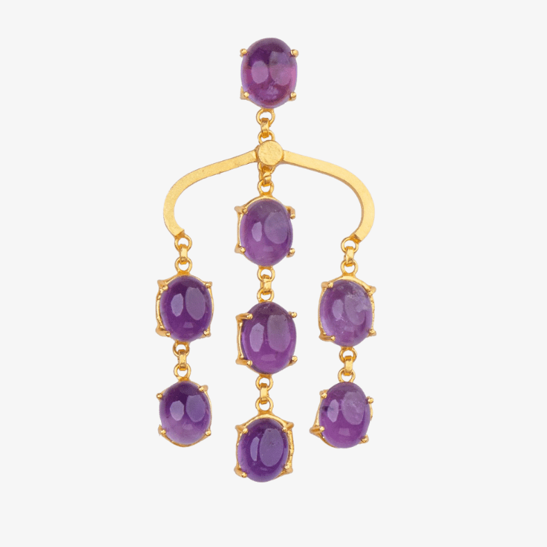 Violet Drops Earrings - Image 2
